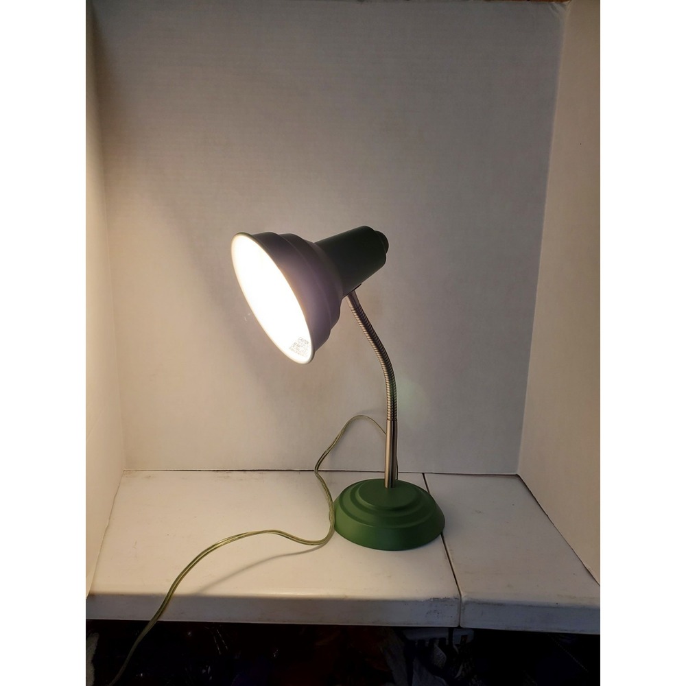 Vintage Todd Oldham Dormroom Gooseneck Desk Lamp - Green Metal